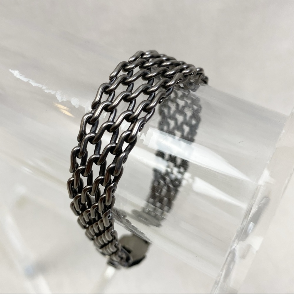 Gunmetal mesh link bracelet